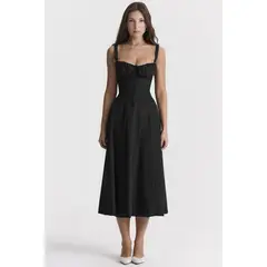 BLWOENS - Vestido casual para Mujer-Negro