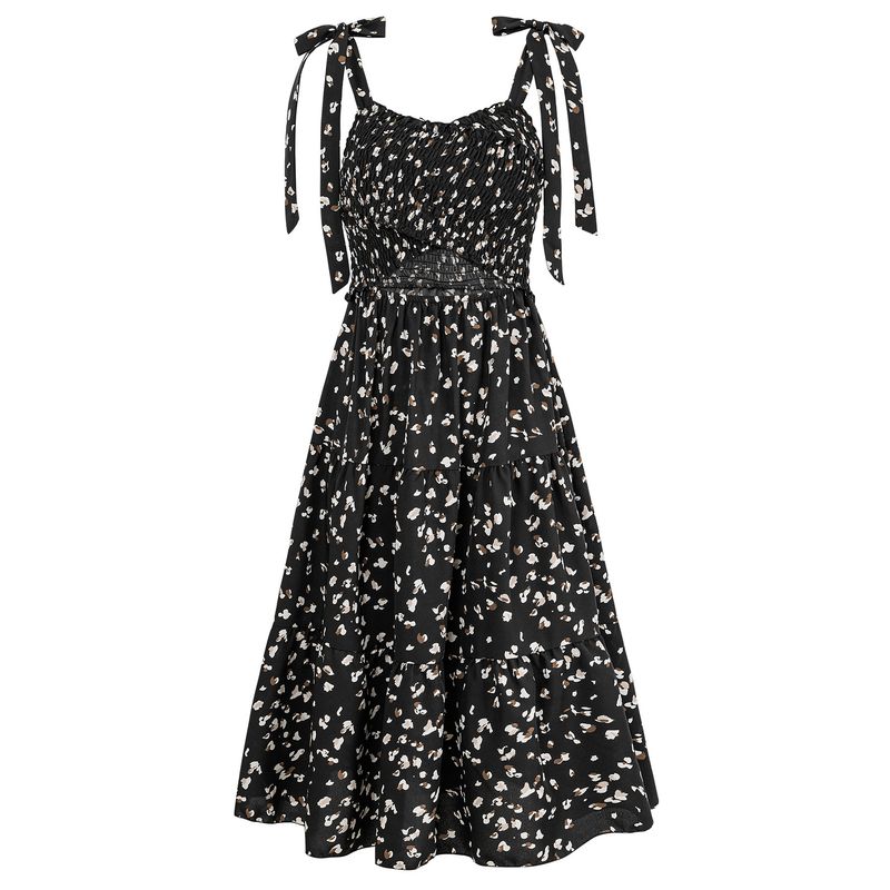 BLWOENS - Vestido casual de verano para mujeres - Negro