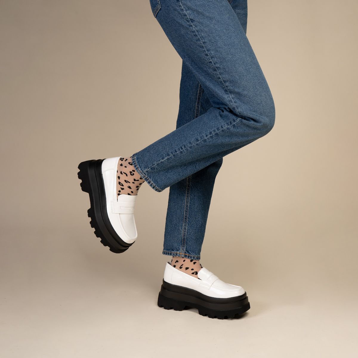 CHINITOWN - Mocasín Casual Mujer Blanco Phoebe Chinitown