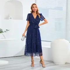 BLWOENS - Vestido casual para Mujer-Azul