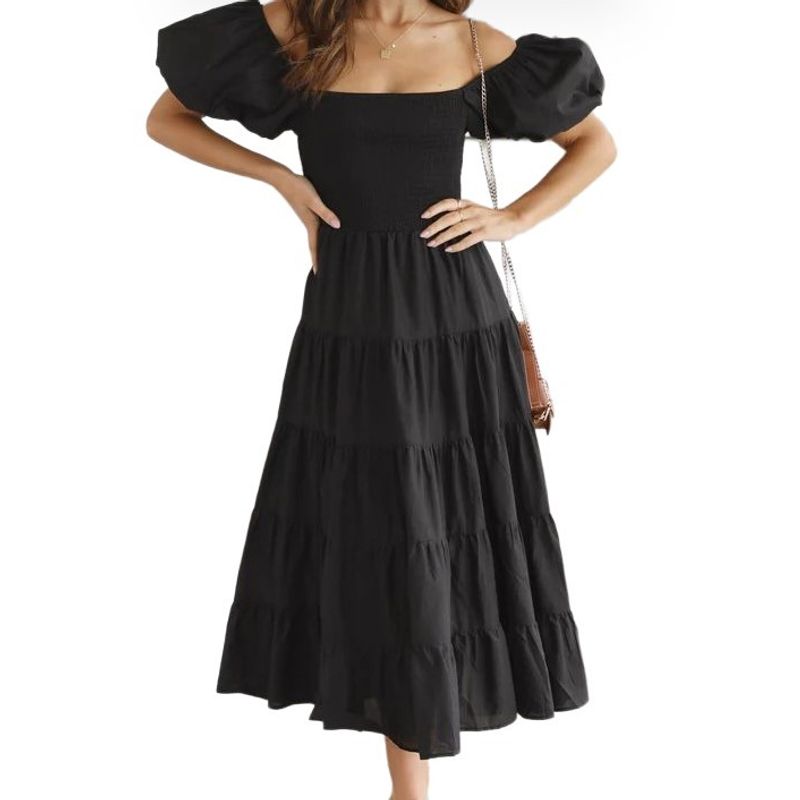 BLWOENS - Vestido casual para Mujer-Negro