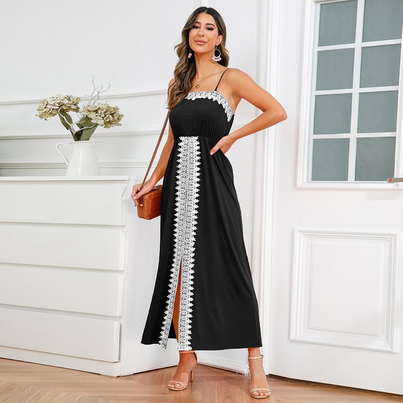 BLWOENS - Vestido casual para Mujer-Negro
