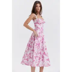 BLWOENS - Vestido casual para Mujer-Rosa