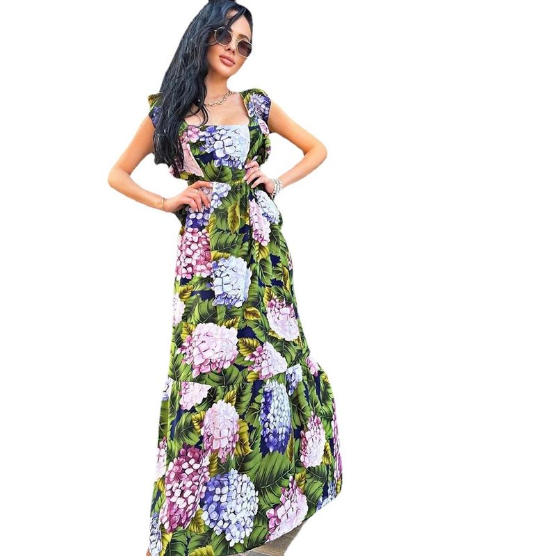 BLWOENS - Vestido casual para Mujer-Verde
