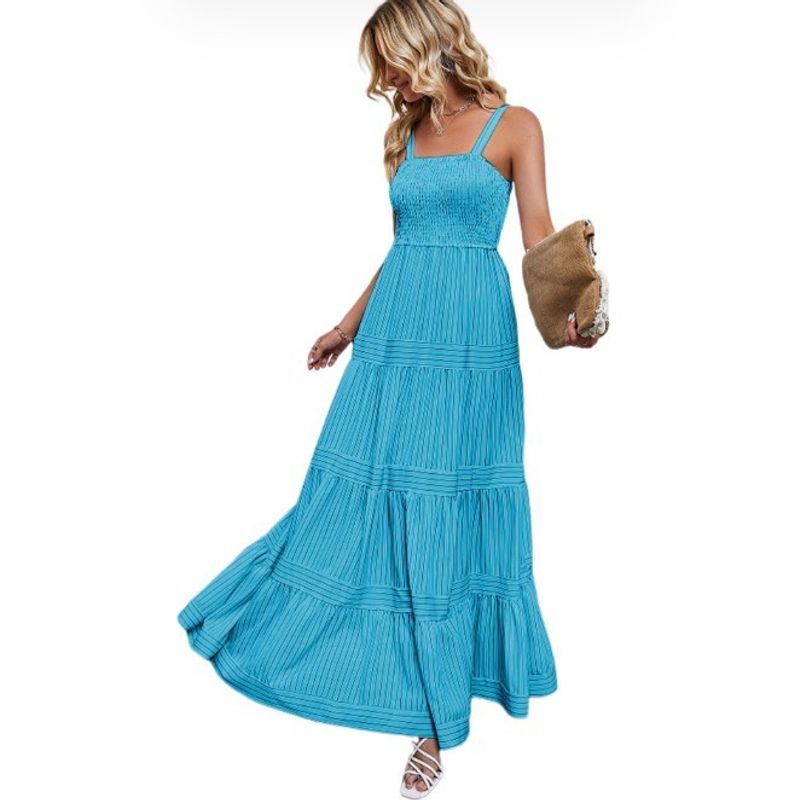 BLWOENS - Vestido casual para Mujer-Azul
