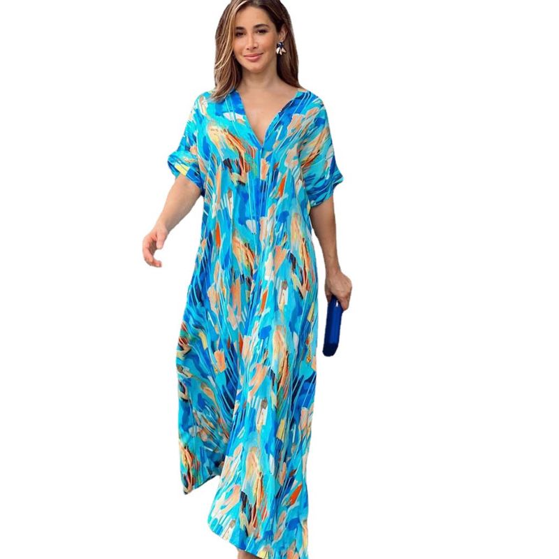 BLWOENS - Vestido casual para Mujer-Azul