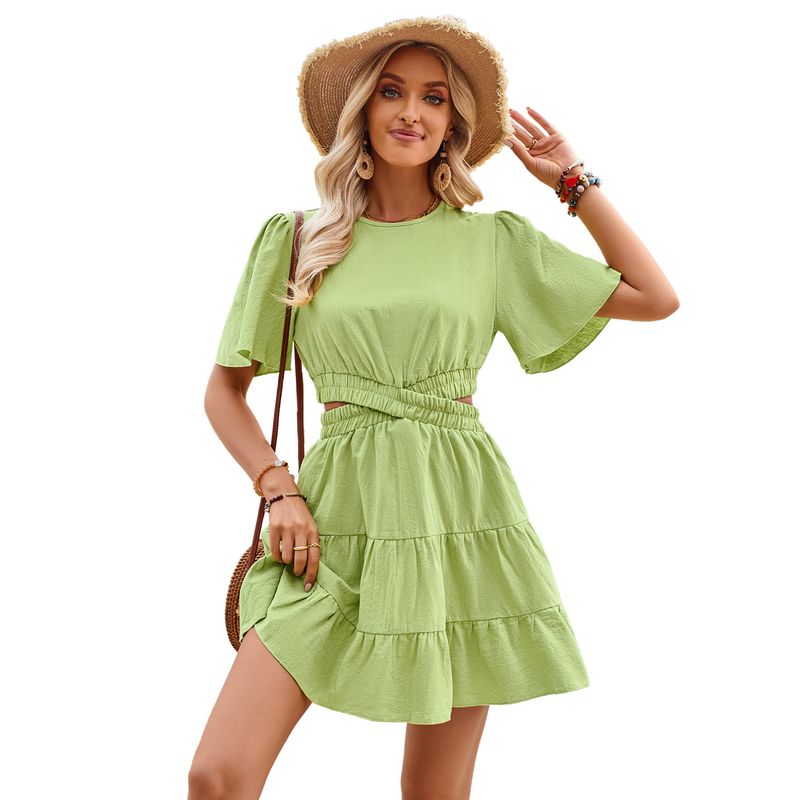 BLWOENS - Vestido casual de verano para mujeres - Verde