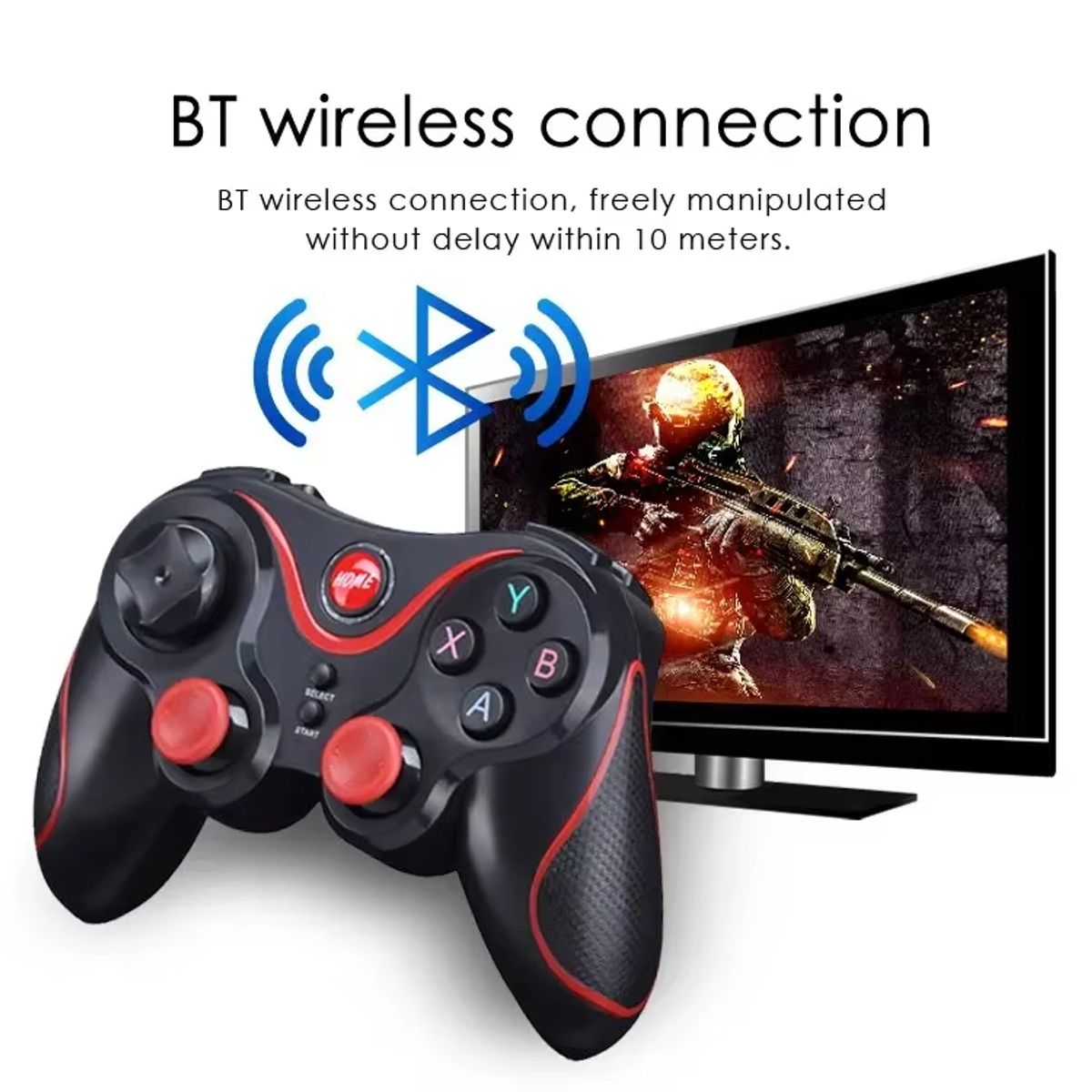 GENERICO - Control juegos Gamepad Bluetooth Celular-Tablet-PC