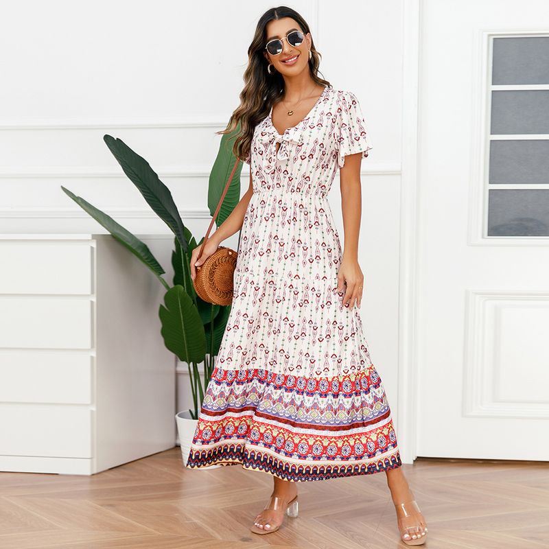 BLWOENS - Vestido casual para Mujer-Blanco
