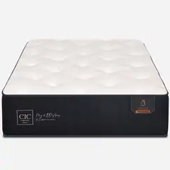 BLOCCARE - Cama Tradicional 1P Box 13cm Colchon Premium Patas Metalicas L200 cm.