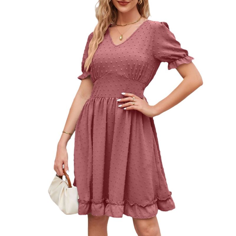 BLWOENS - Vestido casual de verano para mujeres - Rosa