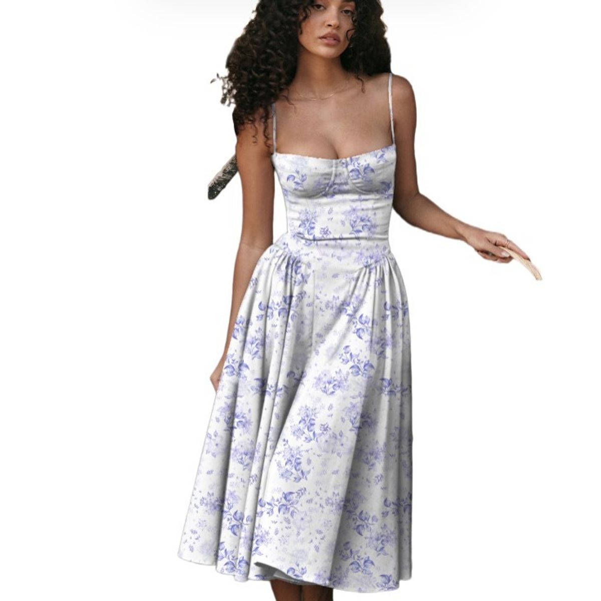 BLWOENS - Vestido casual para Mujer-Azul