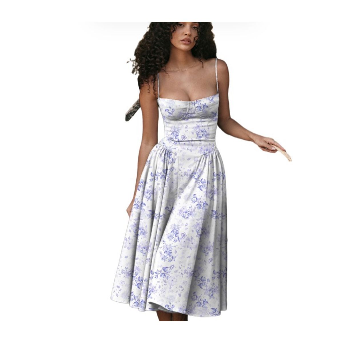 BLWOENS - Vestido casual para Mujer-Azul