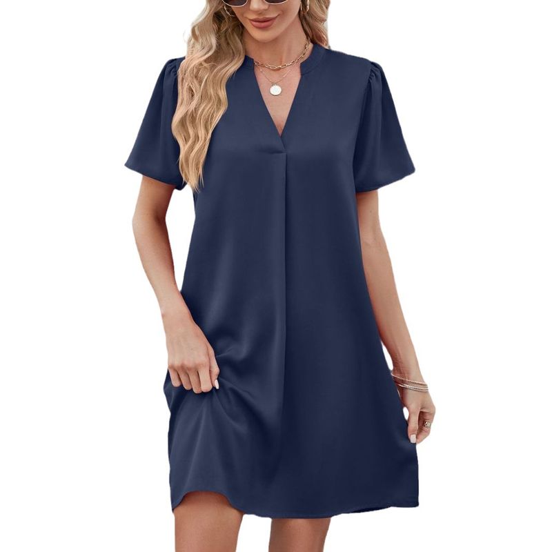 BLWOENS - Vestido casual de verano para mujeres - Azul