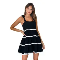BLWOENS - Vestidos casuales de verano para mujeres - Negro