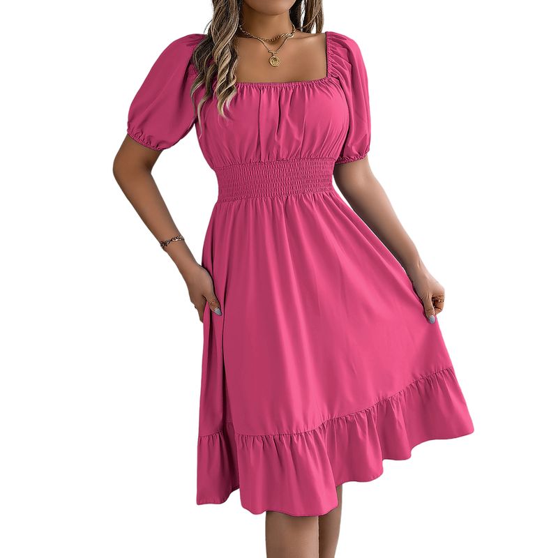 BLWOENS - Vestido casual de verano para mujeres - Rosa