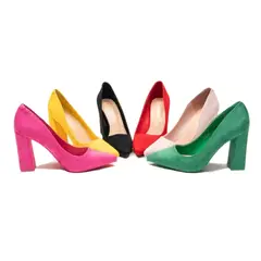 HERIEL - Zapato Gamuza Taco Colores.