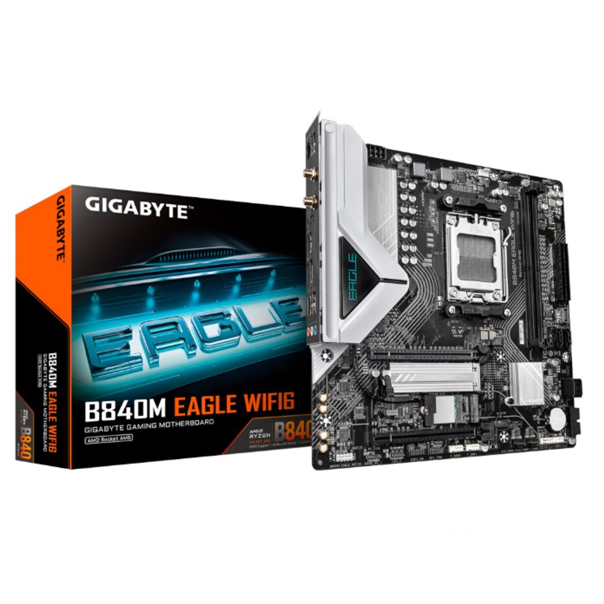 GIGABYTE - MB sAM5 AMD - Gigabyte B840M EAGLE - WiFi - 2x DDR5 - Micro ATX