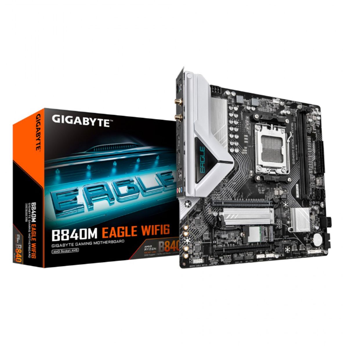 GIGABYTE - MB sAM5 AMD - Gigabyte B840M EAGLE - WiFi - 2x DDR5 - Micro ATX