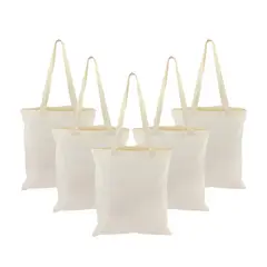 FOLD - Pack 5 Bolsa De Crea Algodón 35x40 Cm Para Estampar Bordar