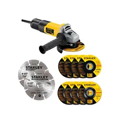 STANLEY - Esmeril Angular SG7115V10-B2C 4 1/2 7850w + 10 Discos