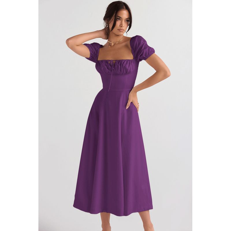 BLWOENS - Vestido casual para Mujer-Púrpura
