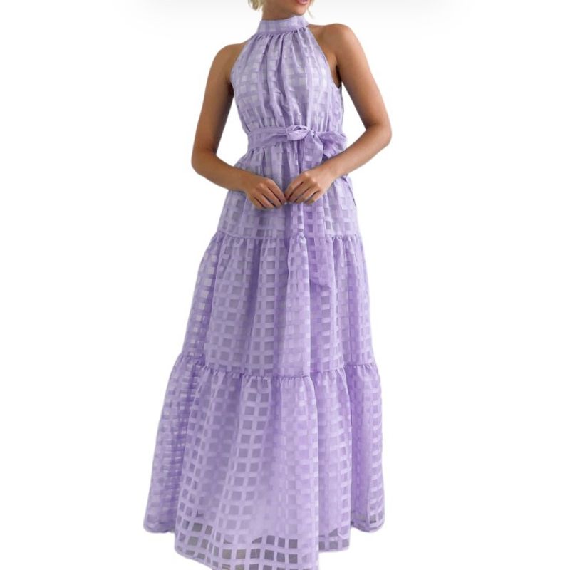 BLWOENS - Vestido casual para Mujer-Púrpura