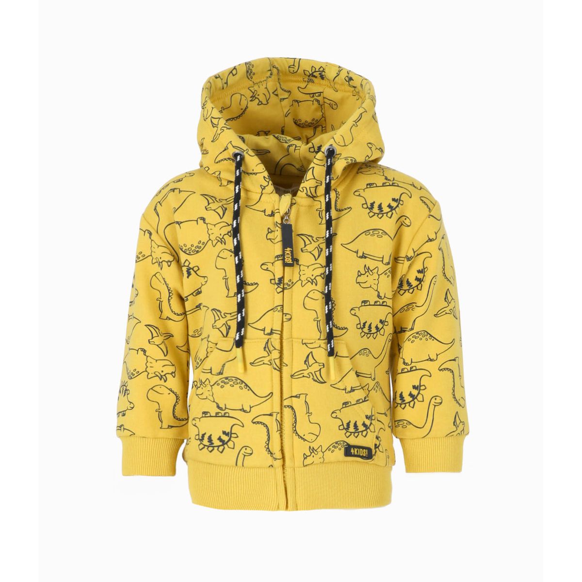 4KIDS - Polerón bebés con dinosaurios mostaza 4 Kids