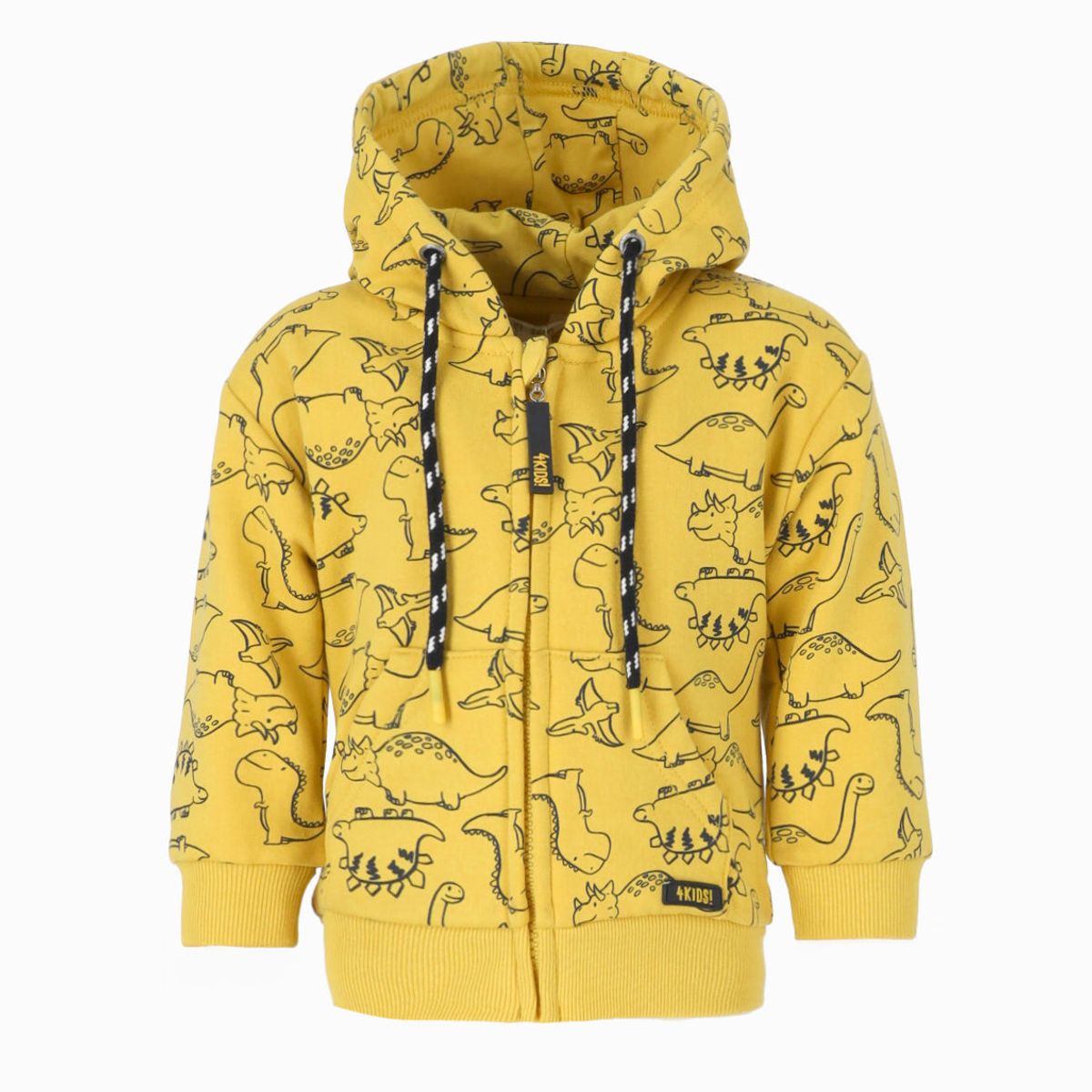 4KIDS - Polerón bebés con dinosaurios mostaza 4 Kids