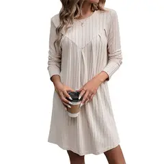BLWOENS - Vestidos casuales de para mujeres - Beige