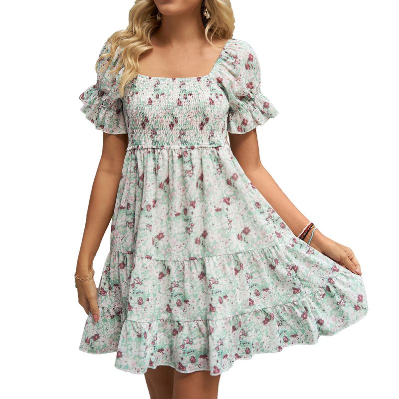 BLWOENS - Vestido casual de verano para mujeres - Verde
