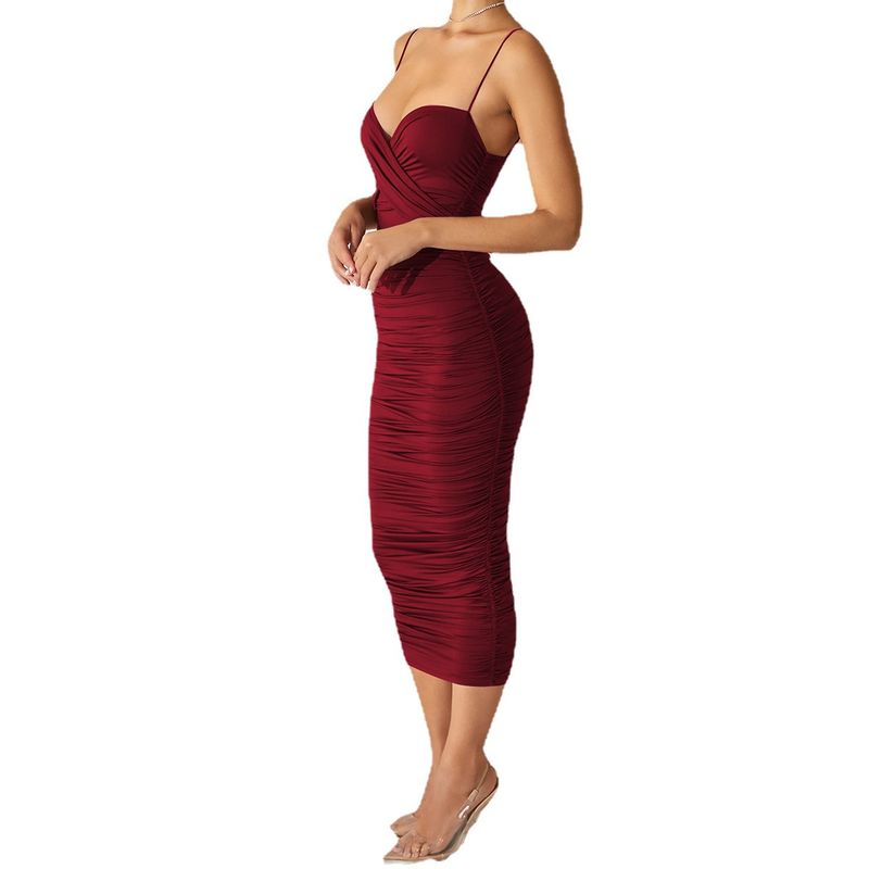 BLWOENS - Vestido casual de mujer - Rojo