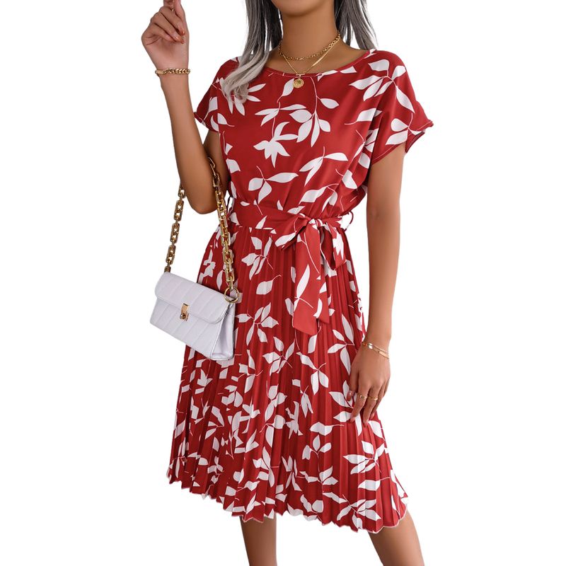 BLWOENS - Vestido casual de verano para mujeres - Rojo