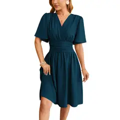 BLWOENS - Vestido casual de verano para mujeres - Verde
