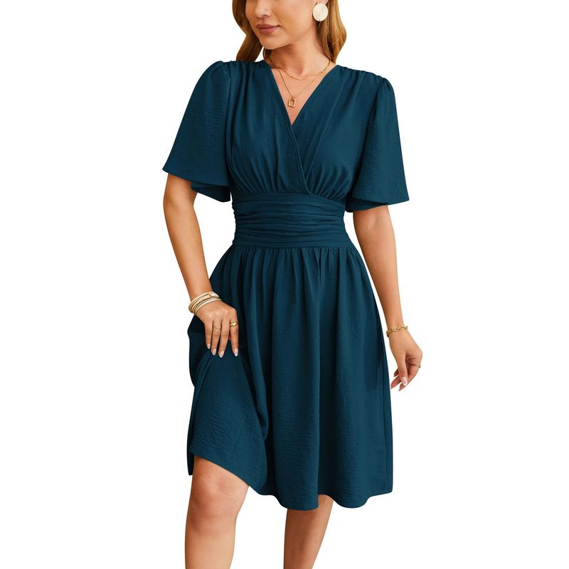 BLWOENS - Vestido casual de verano para mujeres - Verde