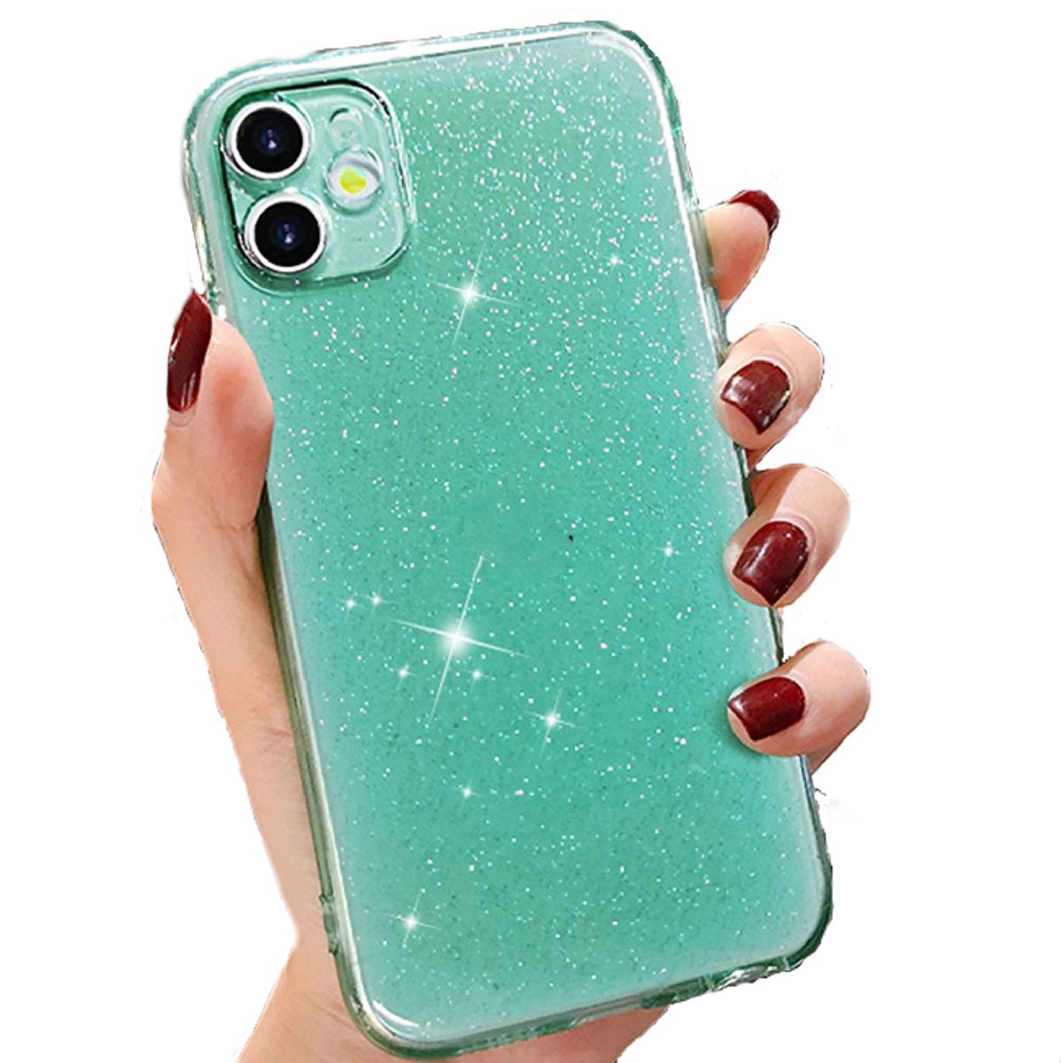 GENERICO - Carcasas Candy Brillo Silicona Para iPhone 13 / 14 Turquesa Neón