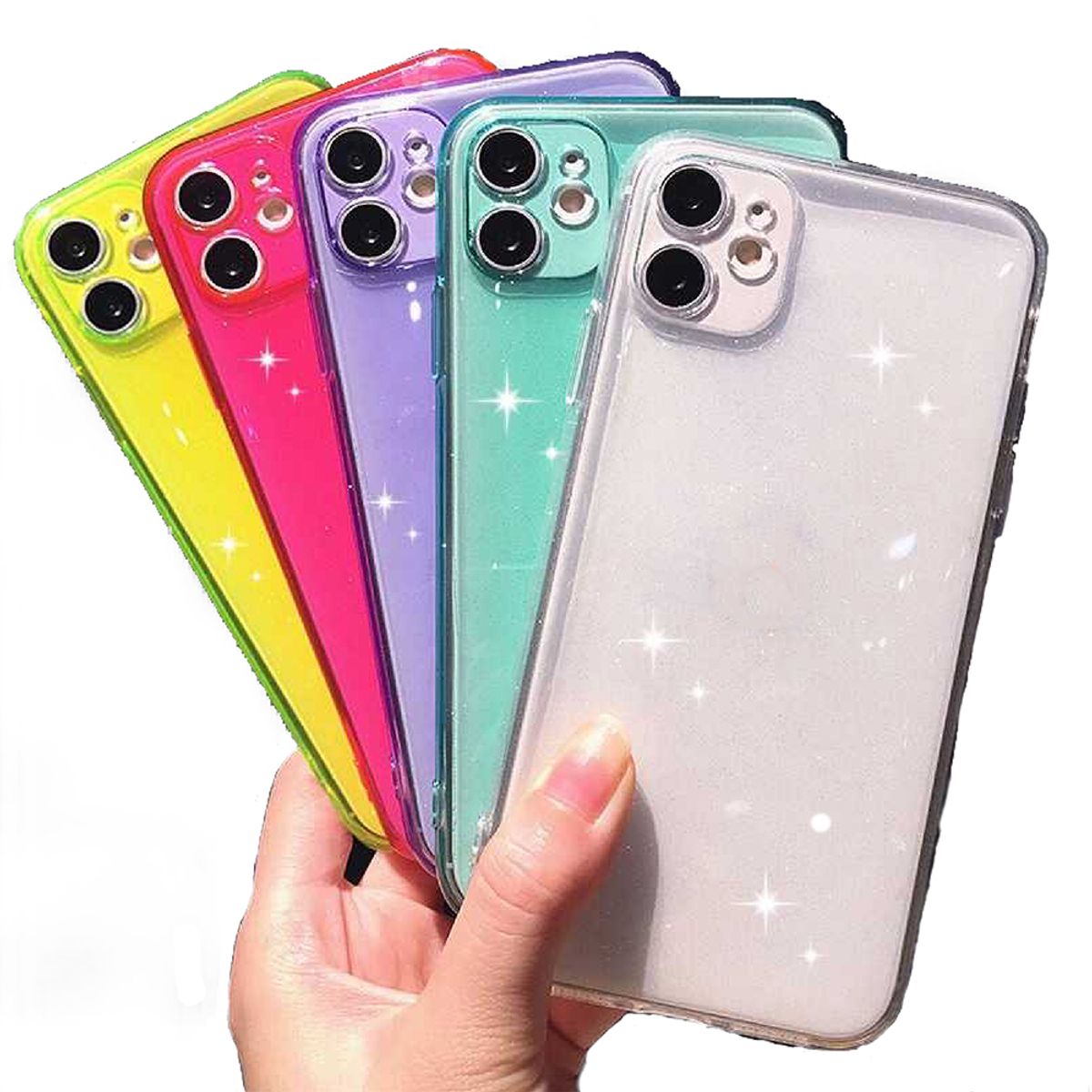 GENERICO - Carcasas Candy Brillo Silicona Para iPhone 13 / 14 Turquesa Neón