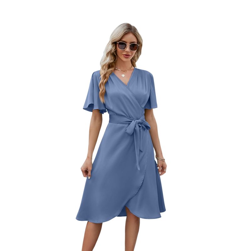 BLWOENS - Vestido casual de verano para mujeres - Azul