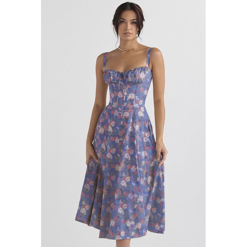 BLWOENS - Vestido casual para Mujer-Azul