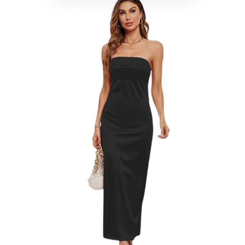 BLWOENS - Vestido casual para Mujer-Negro
