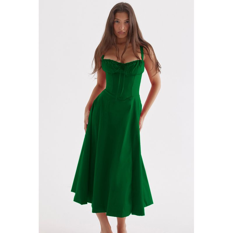 BLWOENS - Vestido casual para Mujer-Verde