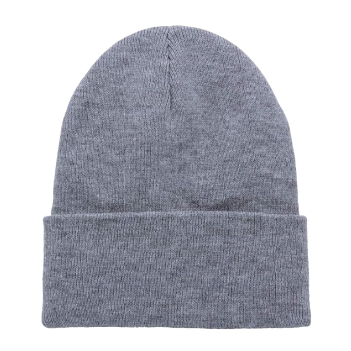 EKOL TACTICA MILITAR - Gorro Beanie De Lana Adulto Con Doblez Negro Forro Polar