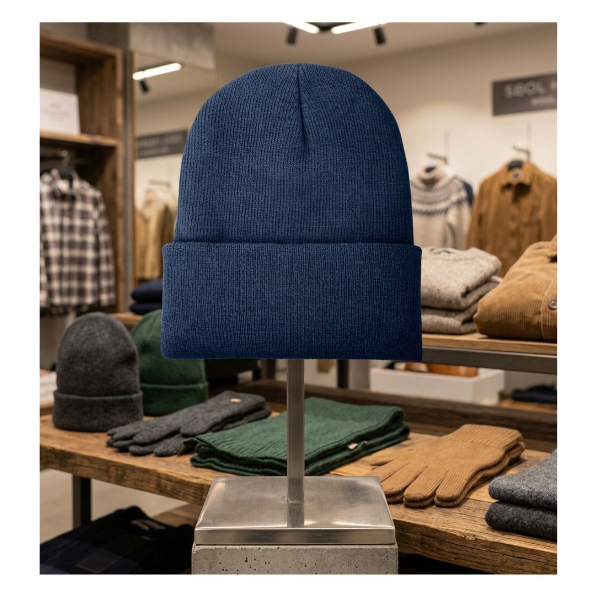 EKOL TACTICA MILITAR - Gorro Beanie De Lana Hombre Mujer Térmico Con Forro Polar