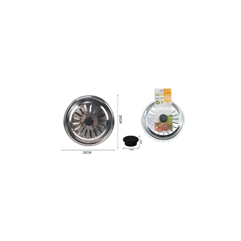 GENERICO - TAPA DE ACERO INOX 20CM