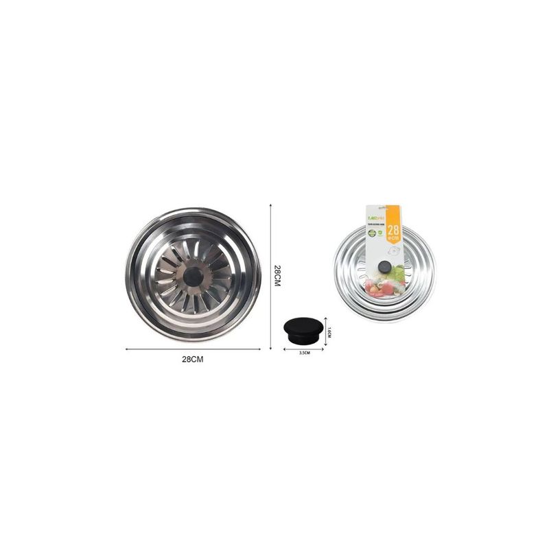 GENERICO - TAPA DE ACERO INOX 28CM