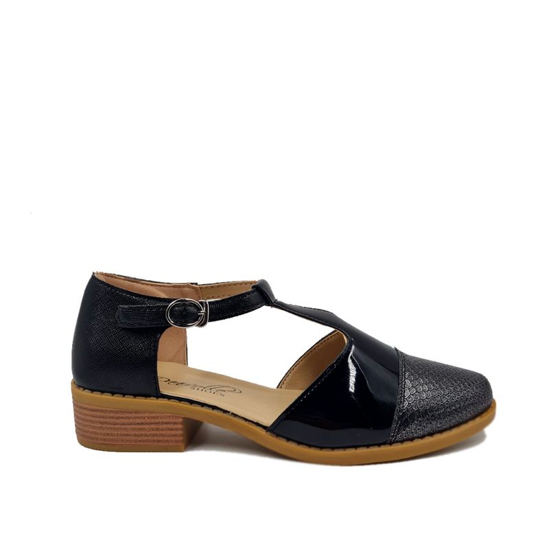 HERIEL - Zapato Bajo Negro Charol