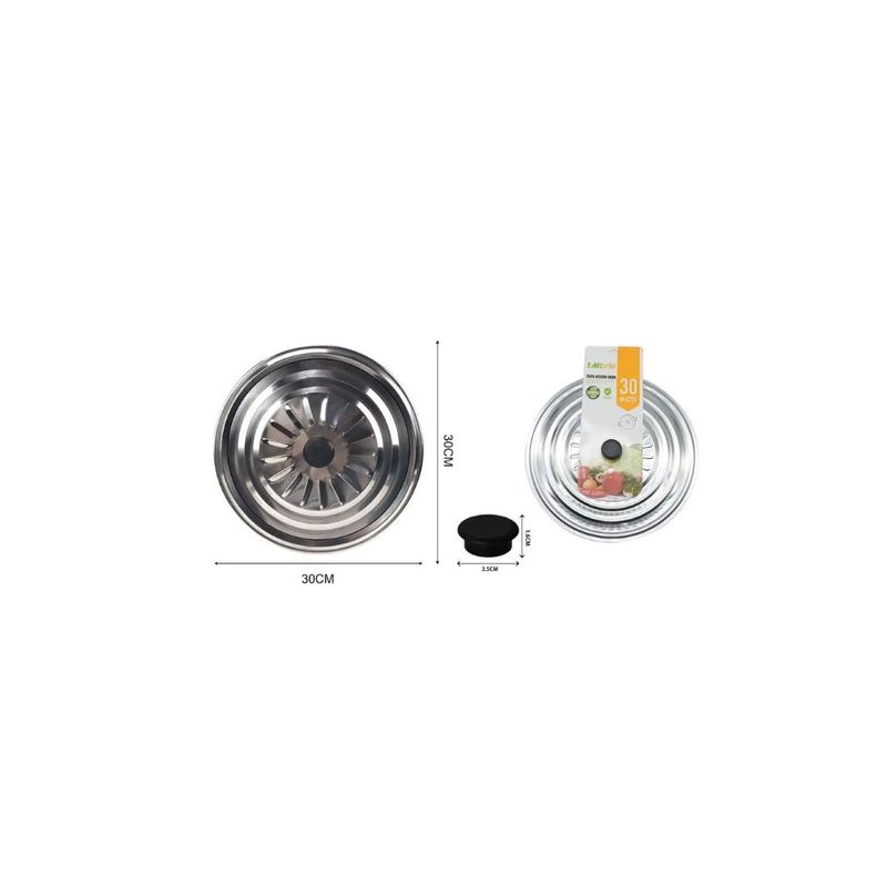 GENERICO - TAPA DE ACERO INOX 30CM