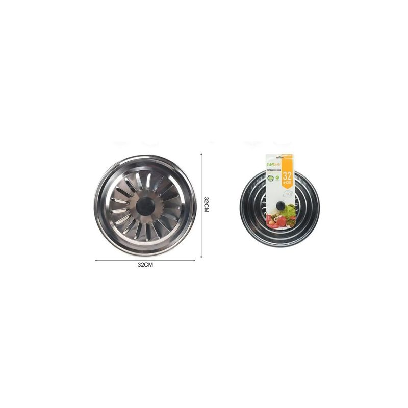GENERICO - TAPA DE ACERO INOX 32CM