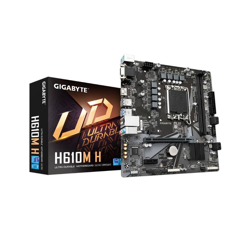 GIGABYTE - MB LGA s1700 Intel - GIGABYTE H610M H - 2x DDR5 - Micro ATX