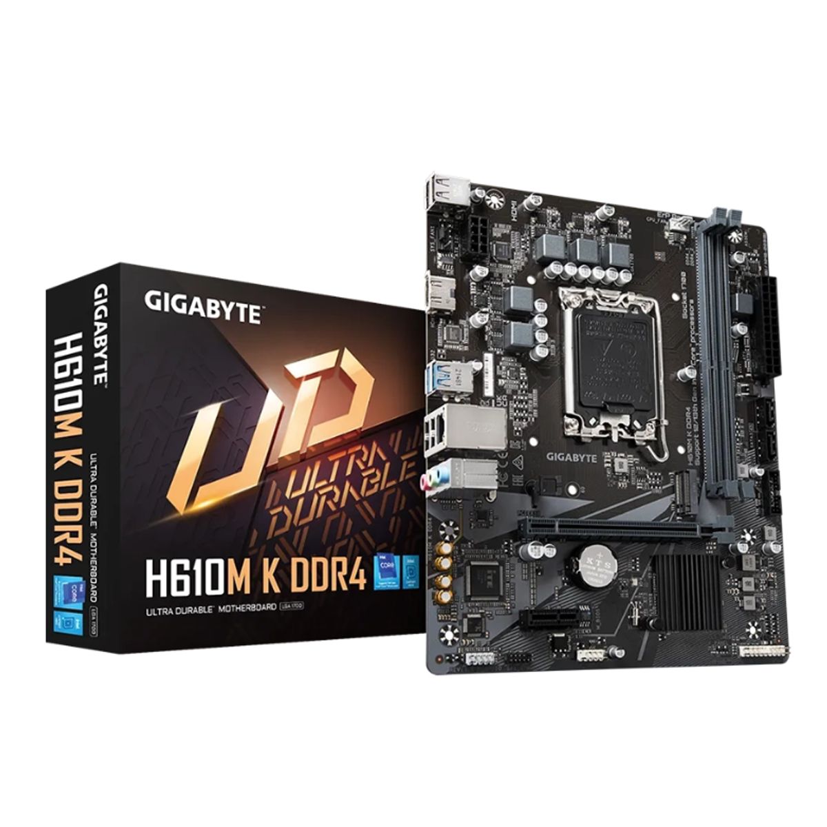 GIGABYTE - MB LGA s1700 Intel - GIGABYTE H610M K - 2x DDR4 - HDMI - Micro ATX